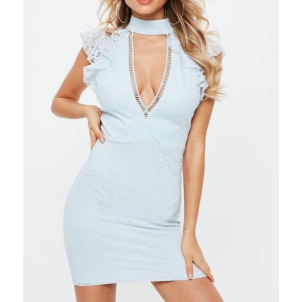 Baby blue lace dress